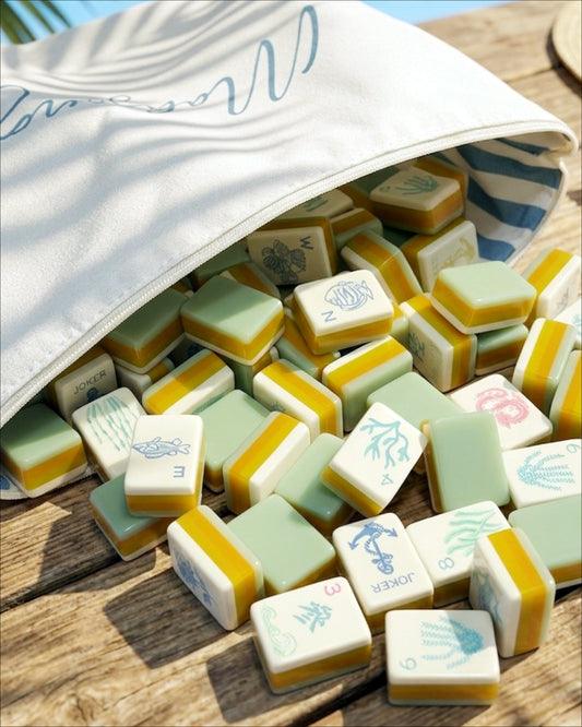 August Pre-Order Coastal Hamptons Mahjong set - Premium tile game