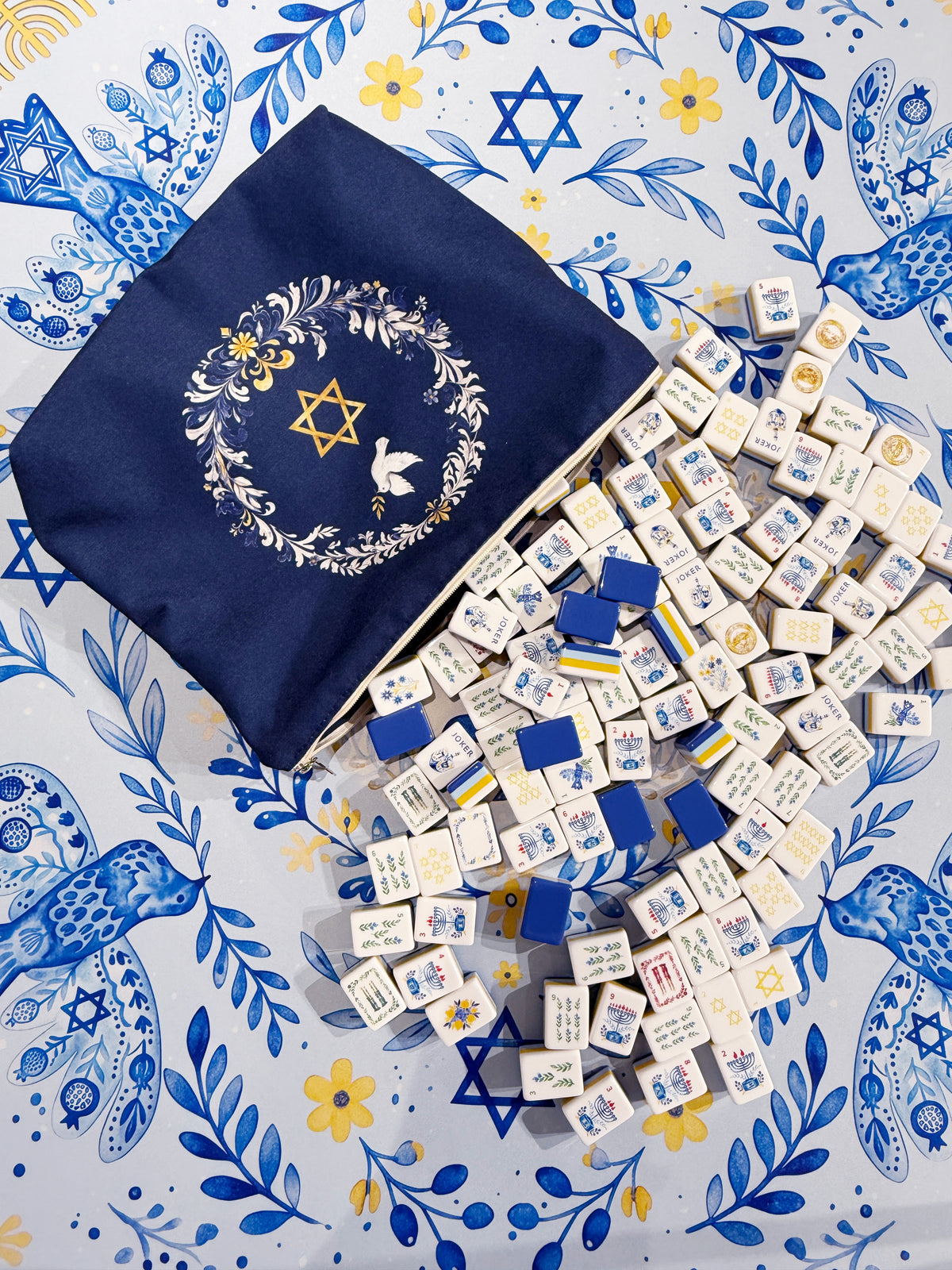Nov Pre-Order Hanukkah Heritage Mahjong Set and Accessory Bundle