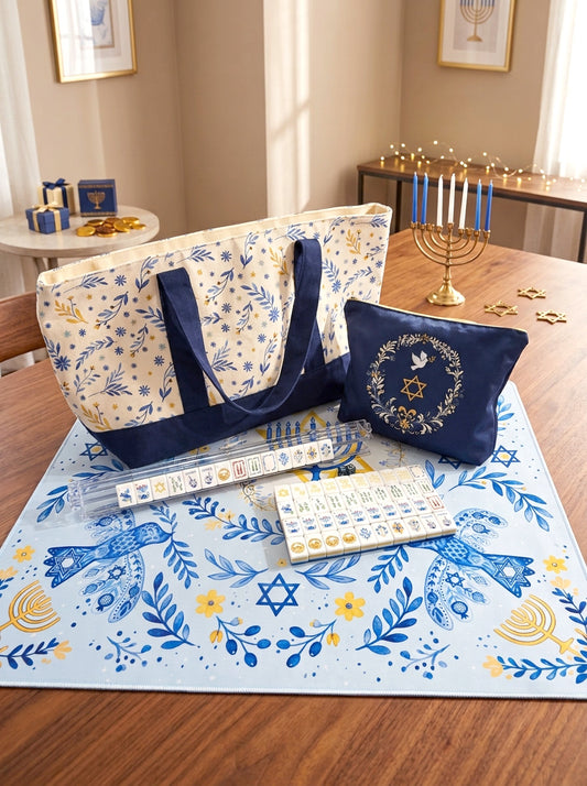Nov Pre-Order Hanukkah Heritage Mahjong Set and Accessory Bundle
