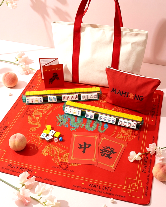 Classic Bold Flower Mahjong set - Premium tile game