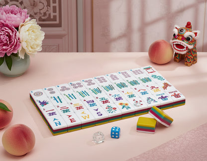 Classic Bold Flower Mahjong set - Premium tile game