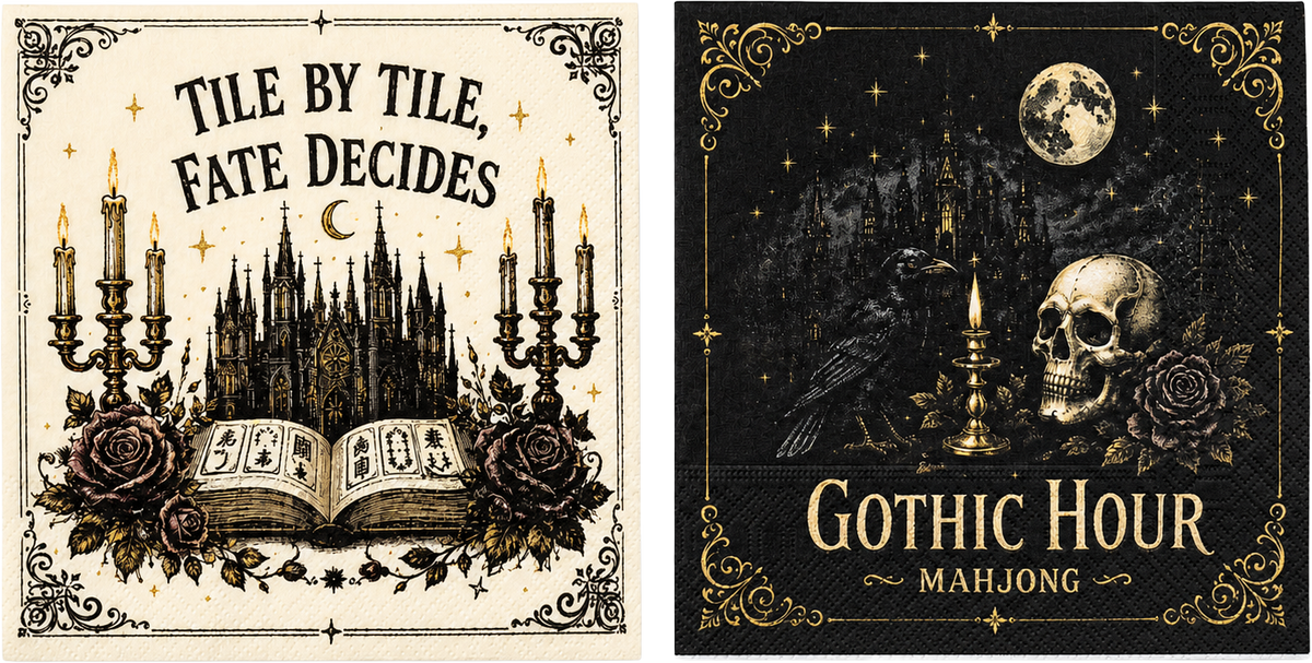 Gothic Hour Cocktail Paper Napkins 60 pieces, 2 in 1