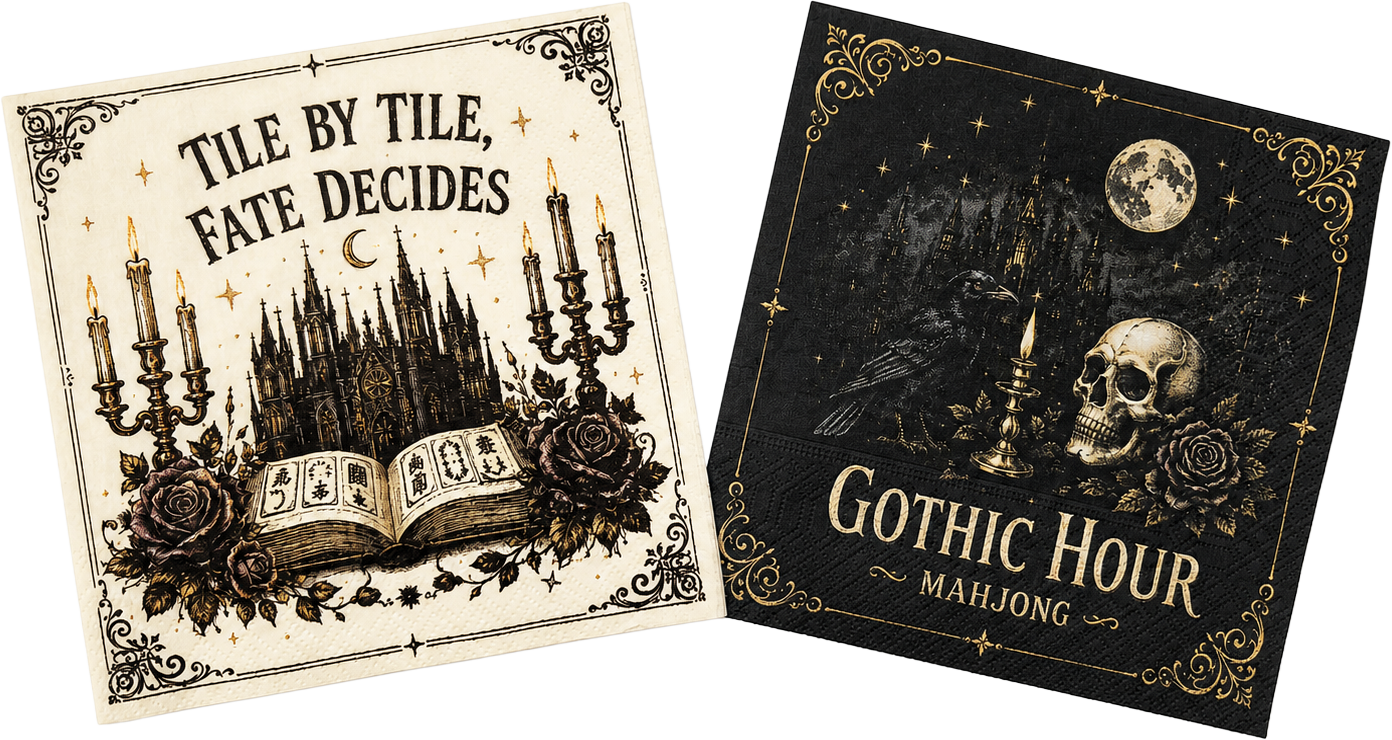 Gothic Hour Cocktail Paper Napkins 60 pieces, 2 in 1