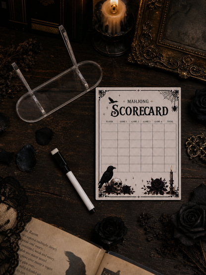 Gothic Halloween Acrylic Mahjong Scorecard