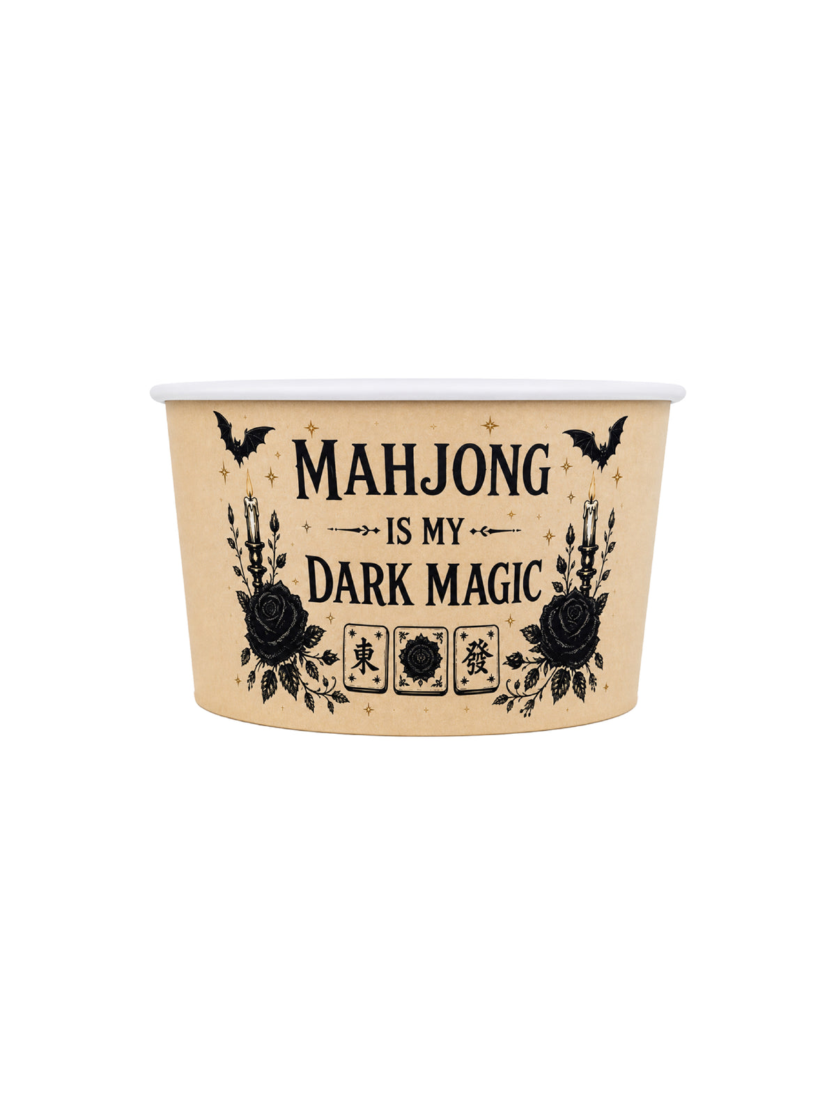 Spooky Mahjong Paper Snack Cup - 20 pieces (Halloween / Gothic Hour)