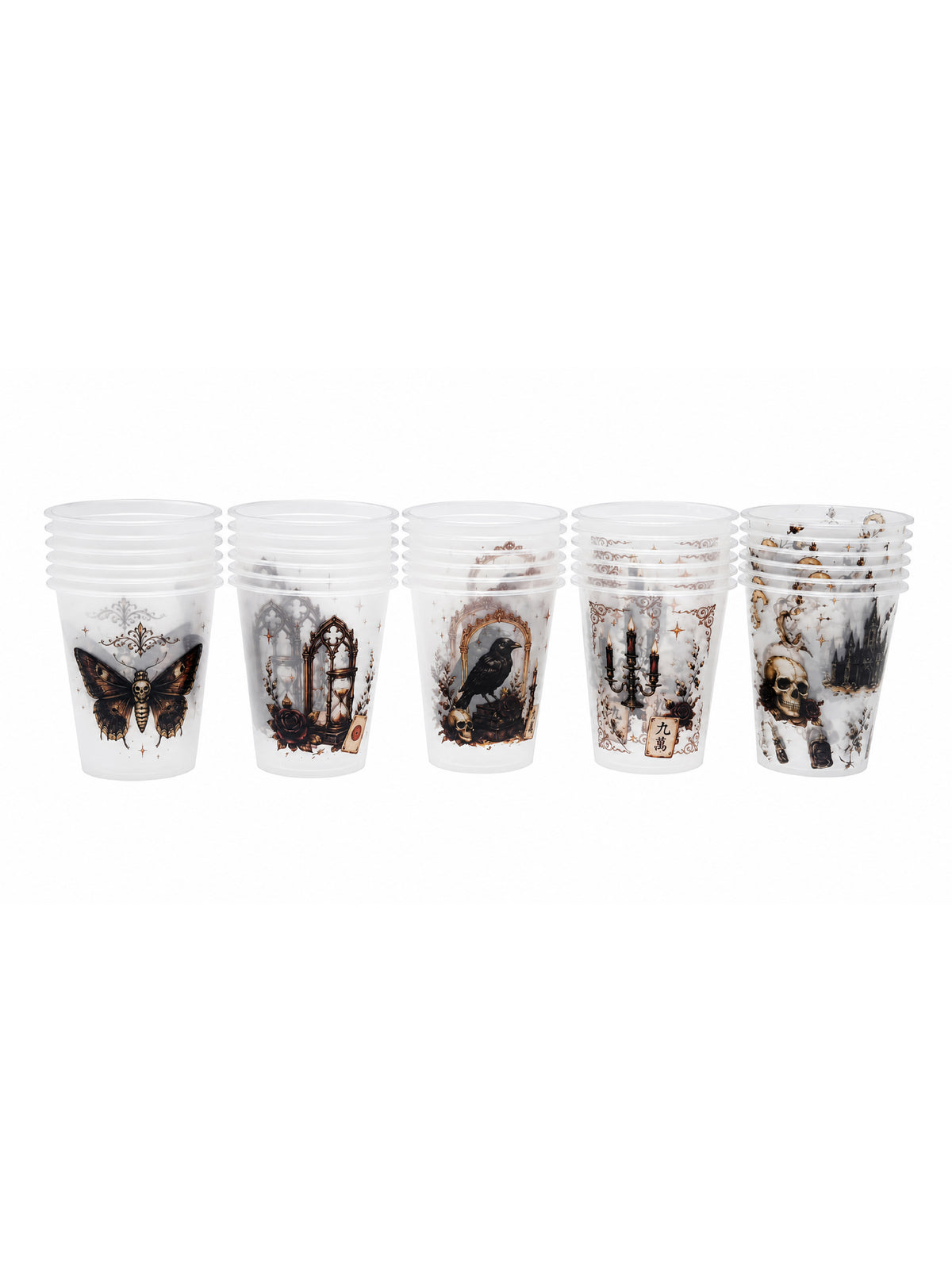 Gothic Hour Frosted Party Cups 30 pieces, 5 in 1