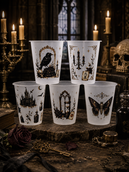 Gothic Hour Frosted Party Cups 30 pieces, 5 in 1