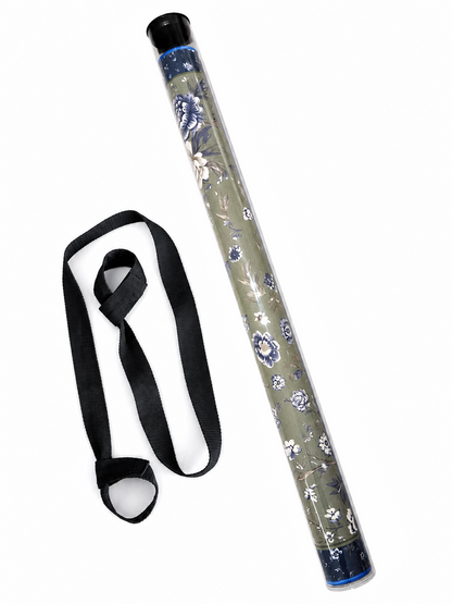 Grandmillennial Rolled Neoprene Mahjong Mat with Storage Tube