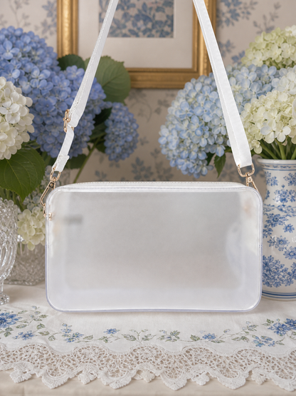 Grandmillennial Luxury American Mahjong Tile Set, with Clear Jelly Crossbody Pouch