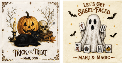 Spooky Halloween Cocktail Paper Napkins 60 pieces, 2 in 1