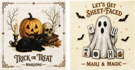 Spooky Halloween Cocktail Paper Napkins 60 pieces, 2 in 1