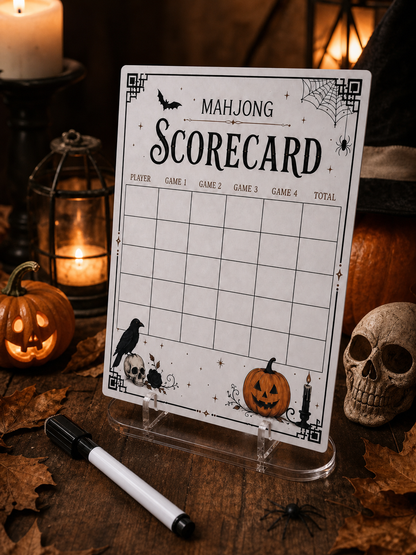 Gothic Halloween Acrylic Mahjong Scorecard