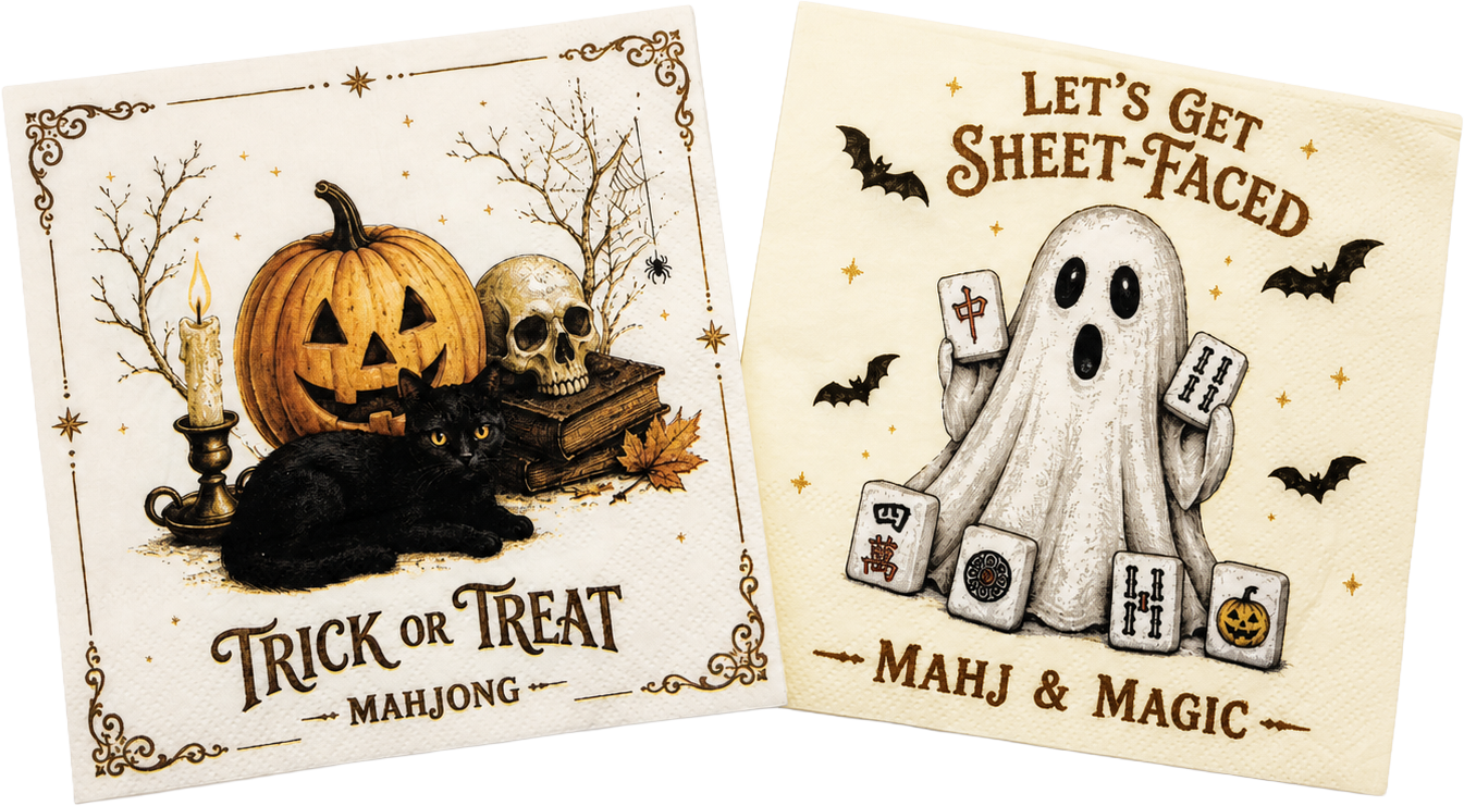 Spooky Halloween Cocktail Paper Napkins 60 pieces, 2 in 1