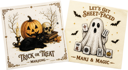 Spooky Halloween Cocktail Paper Napkins 60 pieces, 2 in 1
