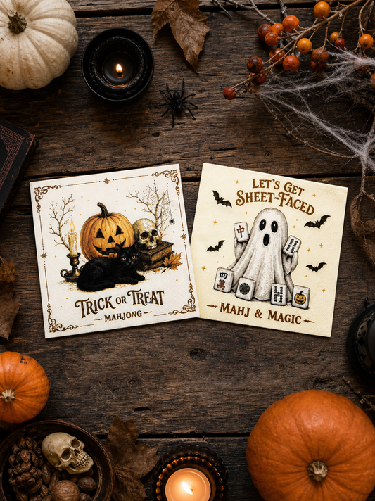 Spooky Halloween Cocktail Paper Napkins 60 pieces, 2 in 1