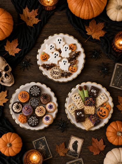 Halloween Boo 7 inches Paper Plates - 30 pieces 3 in 1