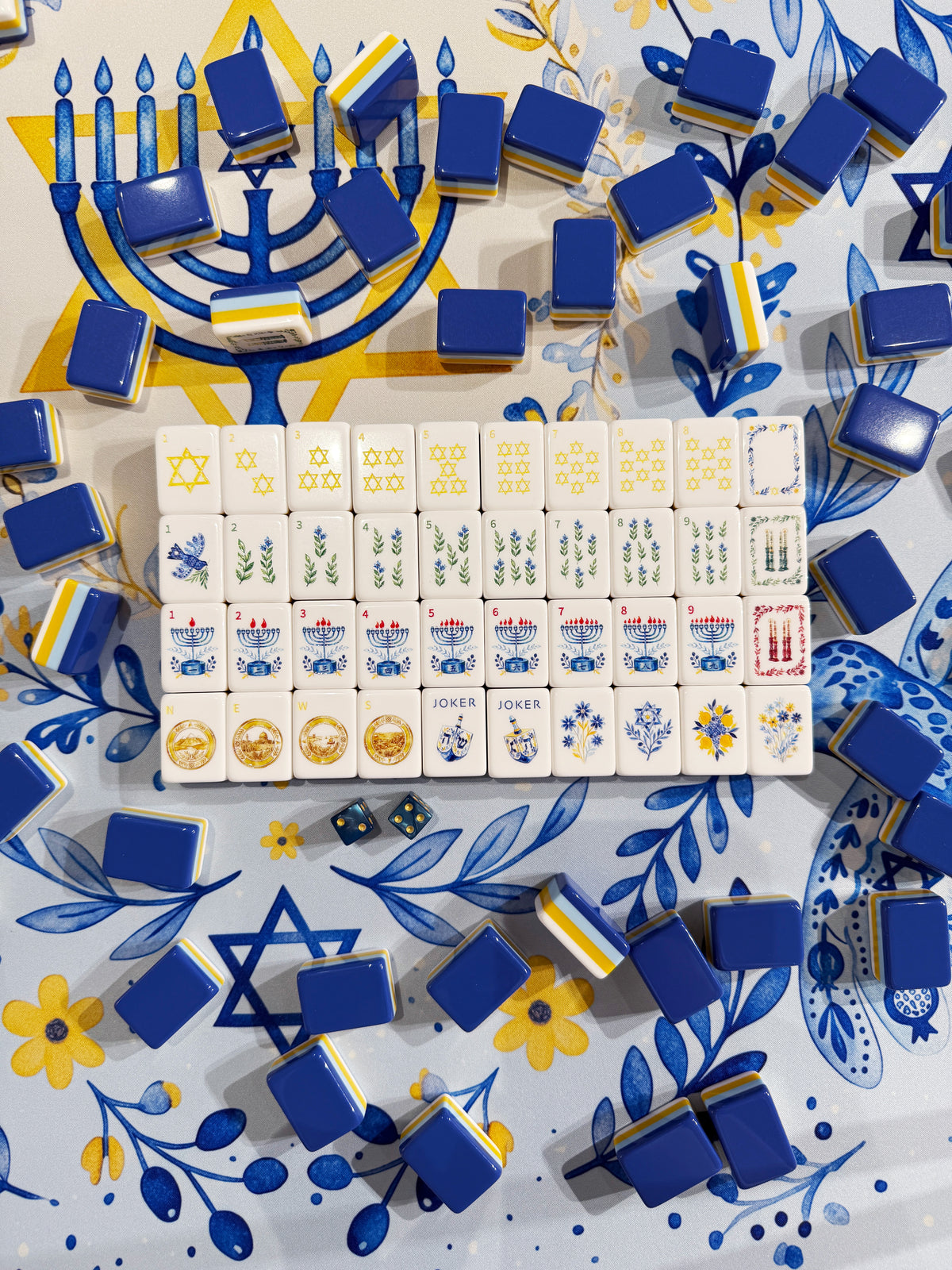 Nov Pre-Order Hanukkah Heritage Mahjong Set and Accessory Bundle