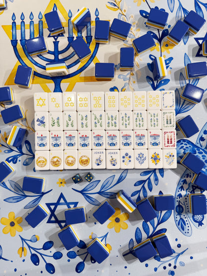 Nov Pre-Order Hanukkah Heritage Mahjong Set and Accessory Bundle