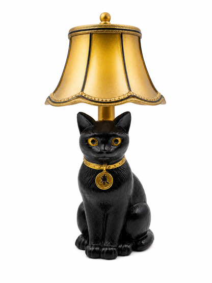 October Pre-Order Black Cat - Cordless Hand-painted Table Lamp