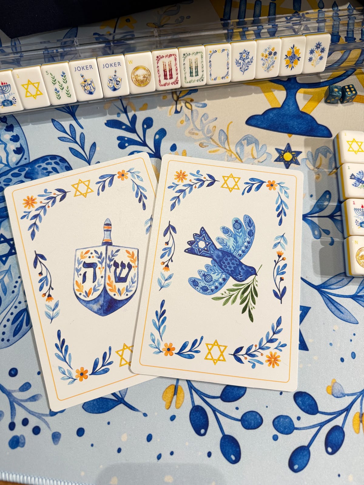 Nov Pre-Order Hanukkah Heritage Mahjong Set and Accessory Bundle