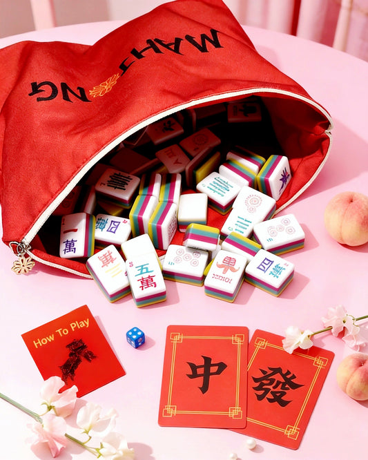 Classic Bold Flower Mahjong set - Premium tile game